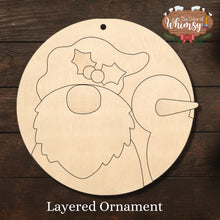 Load image into Gallery viewer, Santa Gnome with Snowman Ornament