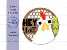 Load image into Gallery viewer, Hey Y'all Chicken SVG Cut File