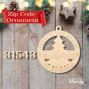 Layered Christmas Tree ZIP CODE Ornament
