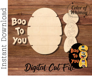 Layered Boo To You Oval SVG