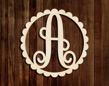 Load image into Gallery viewer, Letter in Scalloped Circles