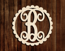 Load image into Gallery viewer, Letter in Scalloped Circles