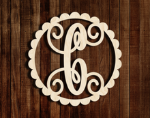 Load image into Gallery viewer, Letter in Scalloped Circles