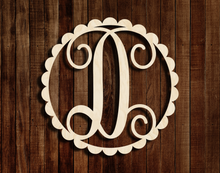 Load image into Gallery viewer, Letter in Scalloped Circles