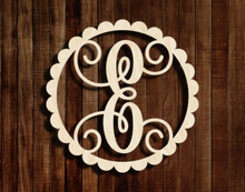Load image into Gallery viewer, Letter in Scalloped Circles