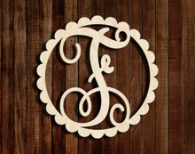 Load image into Gallery viewer, Letter in Scalloped Circles