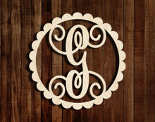 Load image into Gallery viewer, Letter in Scalloped Circles