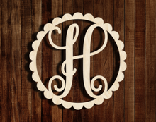 Load image into Gallery viewer, Letter in Scalloped Circles