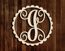 Load image into Gallery viewer, Letter in Scalloped Circles