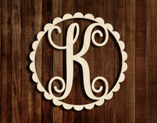 Load image into Gallery viewer, Letter in Scalloped Circles