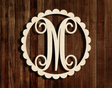 Load image into Gallery viewer, Letter in Scalloped Circles