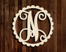 Load image into Gallery viewer, Letter in Scalloped Circles