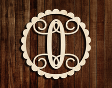 Load image into Gallery viewer, Letter in Scalloped Circles