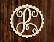 Load image into Gallery viewer, Letter in Scalloped Circles