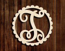 Load image into Gallery viewer, Letter in Scalloped Circles