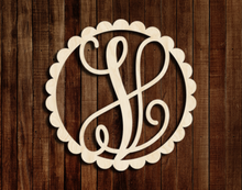 Load image into Gallery viewer, Letter in Scalloped Circles