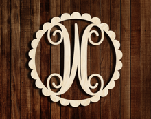 Load image into Gallery viewer, Letter in Scalloped Circles