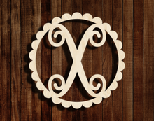 Load image into Gallery viewer, Letter in Scalloped Circles