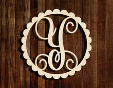 Load image into Gallery viewer, Letter in Scalloped Circles