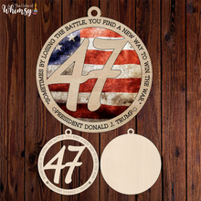 Load image into Gallery viewer, President Trump 47 Layered Ornaments