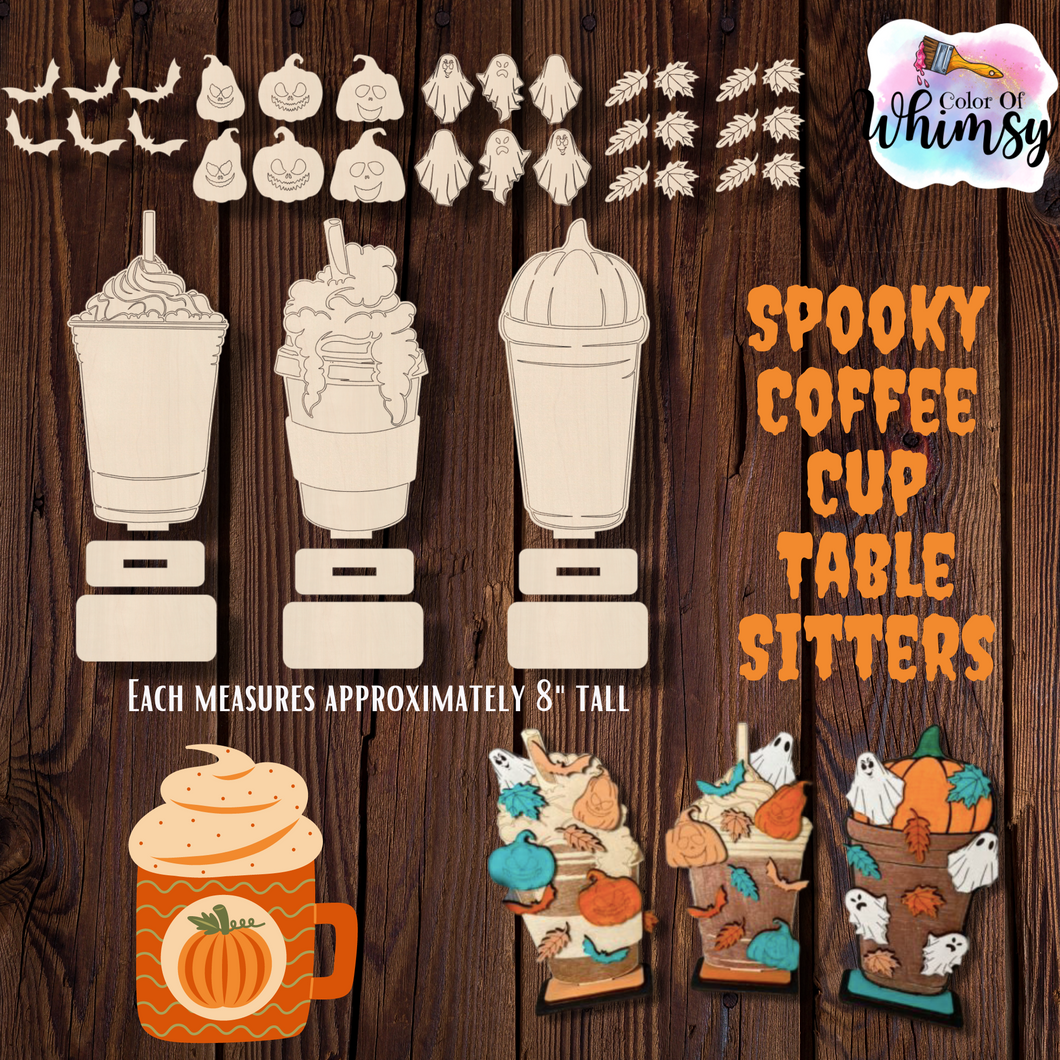 Spooky Coffee Cup Table Sitters