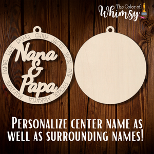 Personalized Layered Name Ornament