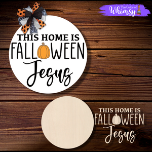Falloween Jesus Round - Layered or Etched