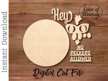 Load image into Gallery viewer, No Peckers Allowed Chicken with Sunglasses SVG Cut File Only