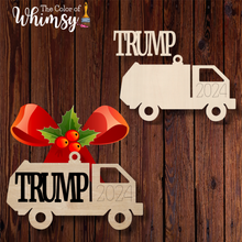 Load image into Gallery viewer, Trump Garbage Truck Layered Ornament