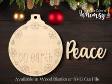 Load image into Gallery viewer, Christmas Floral Ornament Set Jesus-Joy-Peace SVG Digital File
