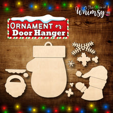 Load image into Gallery viewer, Santa Mitten Layered Door Hanger