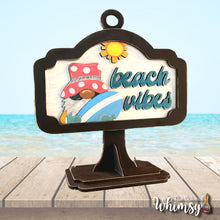 Load image into Gallery viewer, Beach Vibes Retro Gnome Sign INSERT ONLY