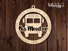 Load image into Gallery viewer, Best Bus Driver or Bus Monitor or Bus Aide Ornament