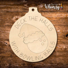 Load image into Gallery viewer, Deck the Hall with Bowling Balls Ornament