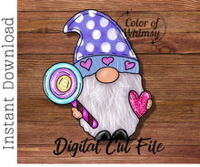 Load image into Gallery viewer, Gnome Lollipop SVG Cut File