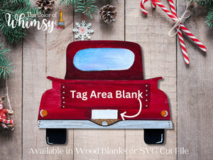 Vintage Truck Christmas Gift Card Holder Ornaments