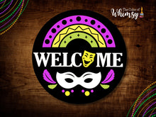 Load image into Gallery viewer, Welcome Mardi Gras Rainbow Layered Round