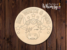 Load image into Gallery viewer, Red White & Moo Highland Cow