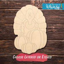 Load image into Gallery viewer, Turkey and Pumpkins ETCHED or LAYERED