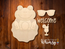 Load image into Gallery viewer, Layered Welcome or Hoppy Summer Frog