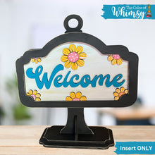 Load image into Gallery viewer, Welcome with Flowers Sign INSERT ONLY