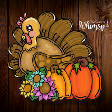 Load image into Gallery viewer, Turkey with Pumpkins Flowers
