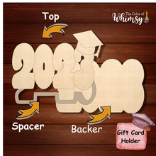 Load image into Gallery viewer, 2023 Graduation Cap Gift Card Holder