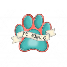 Load image into Gallery viewer, Paw with Banner