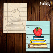 Load image into Gallery viewer, School Apple Books and Paper