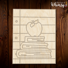 Load image into Gallery viewer, School Apple Books and Paper