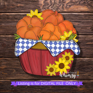 Basket of Pumpkin SVG Digital File