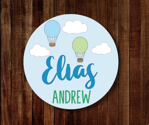 Layered Hot Air Balloon Name Sign Kit - Personalized