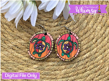 Load image into Gallery viewer, Tropical Turtle Earrings SVG DIGITAL File