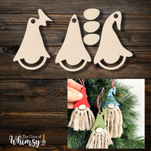 Load image into Gallery viewer, 2 Piece Gnome Hat Macramé/String Ornaments